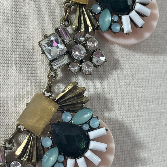 J Crew Necklace 22" Pink Floral Statement Retro Preppy Feminine Boho Western - Picture 4 of 10